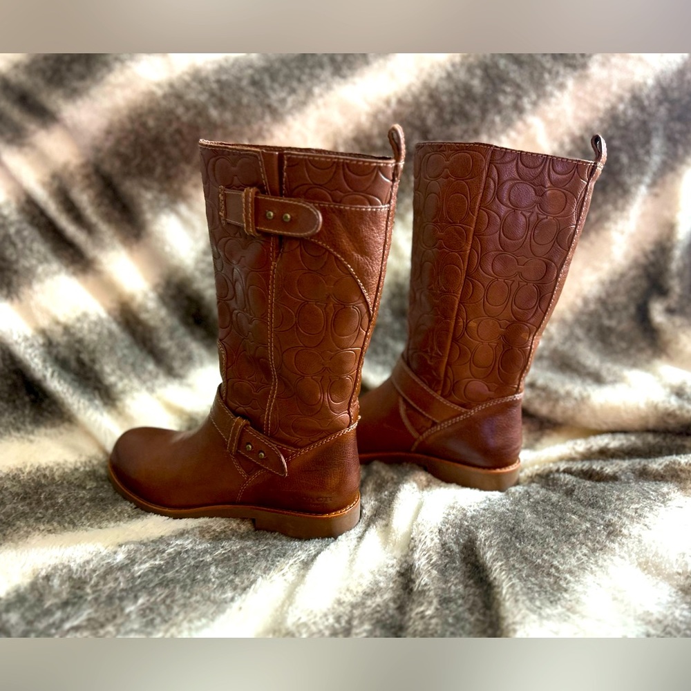 Coach Virginia Women's Brown Tall Boots, Size 7 - Picture 9 of 16